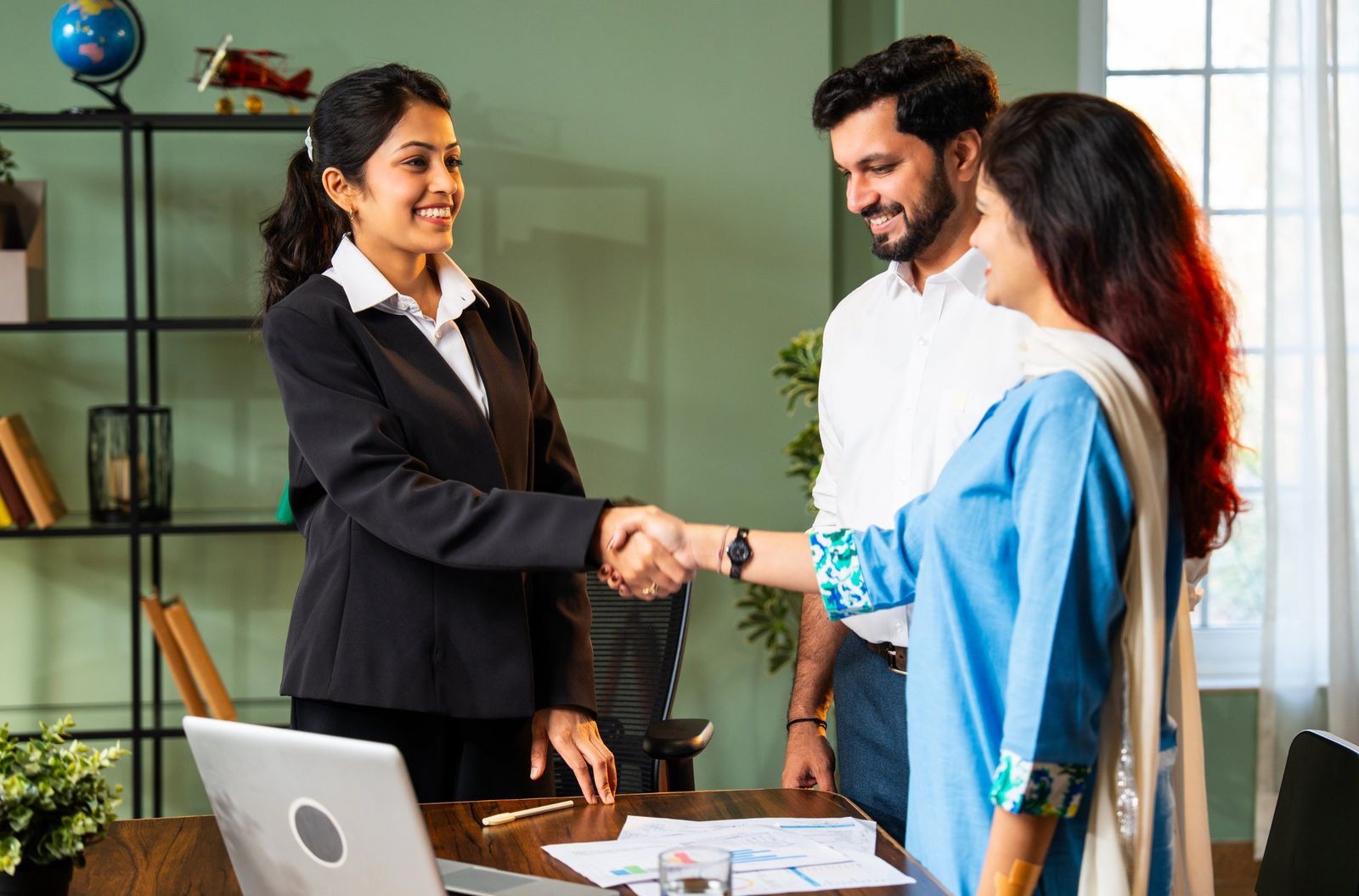 Performance marketing consultant welcoming new clients to a planning session